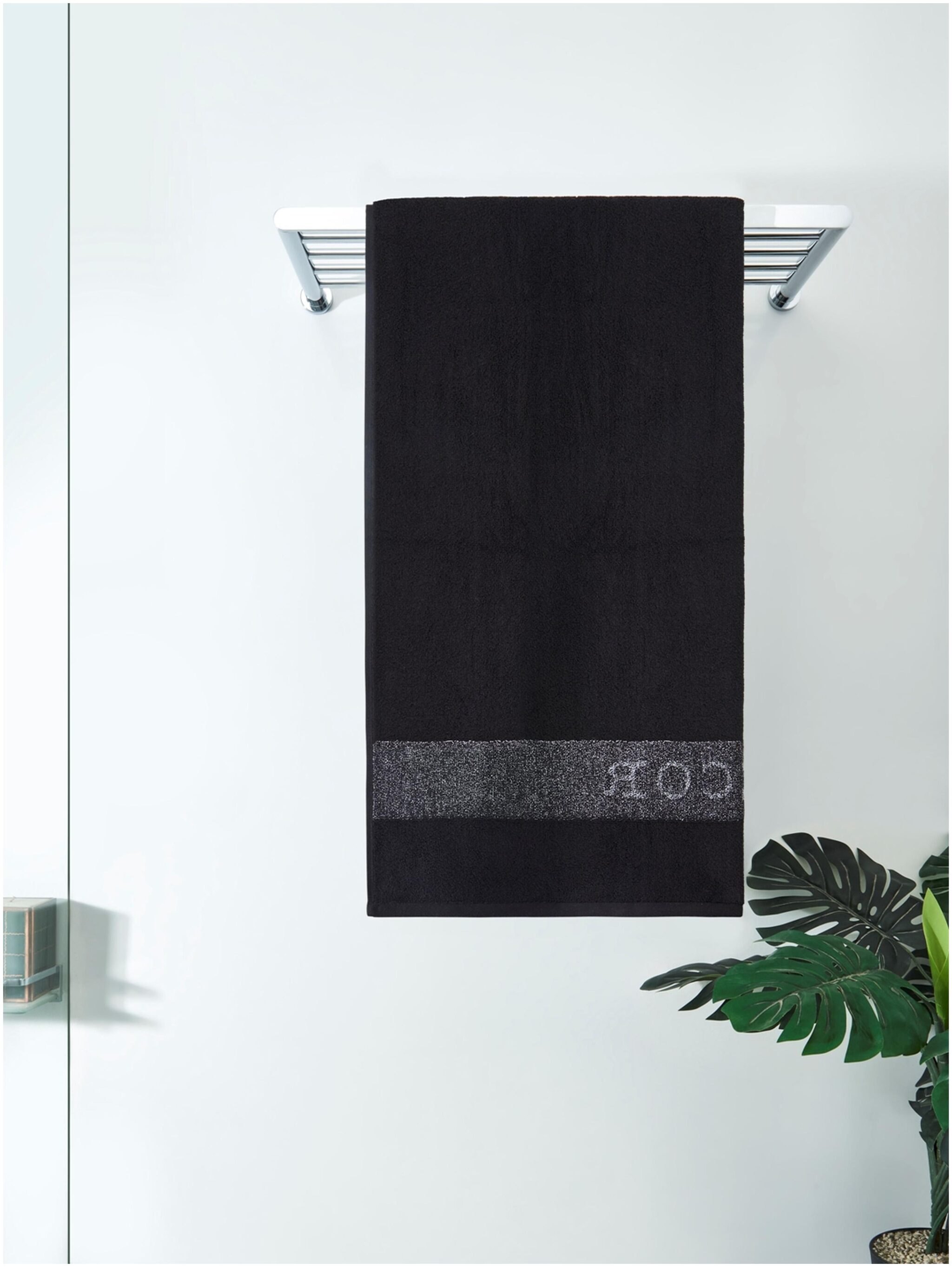 

D Decor Live Beautiful 600 GSM Cotton Bath Towel ( 1 Piece Black )