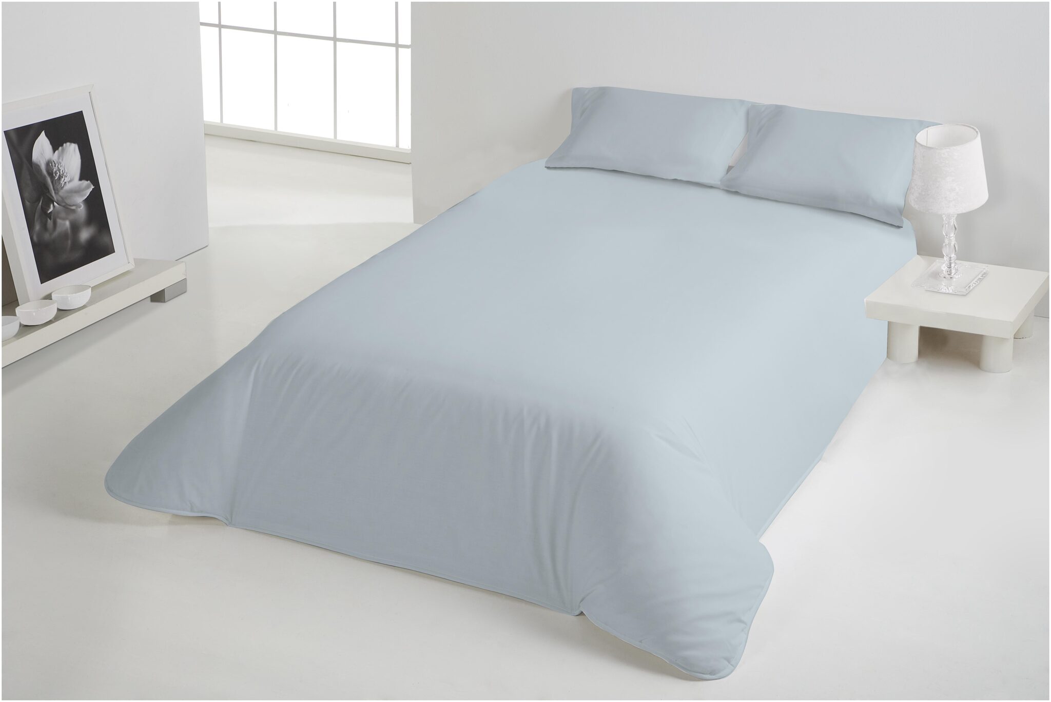 

D Decor Live Beautiful Cotton Solid Single Size Bedsheet 210 TC ( 1 Bedsheet With 2 Pillow Covers Blue )