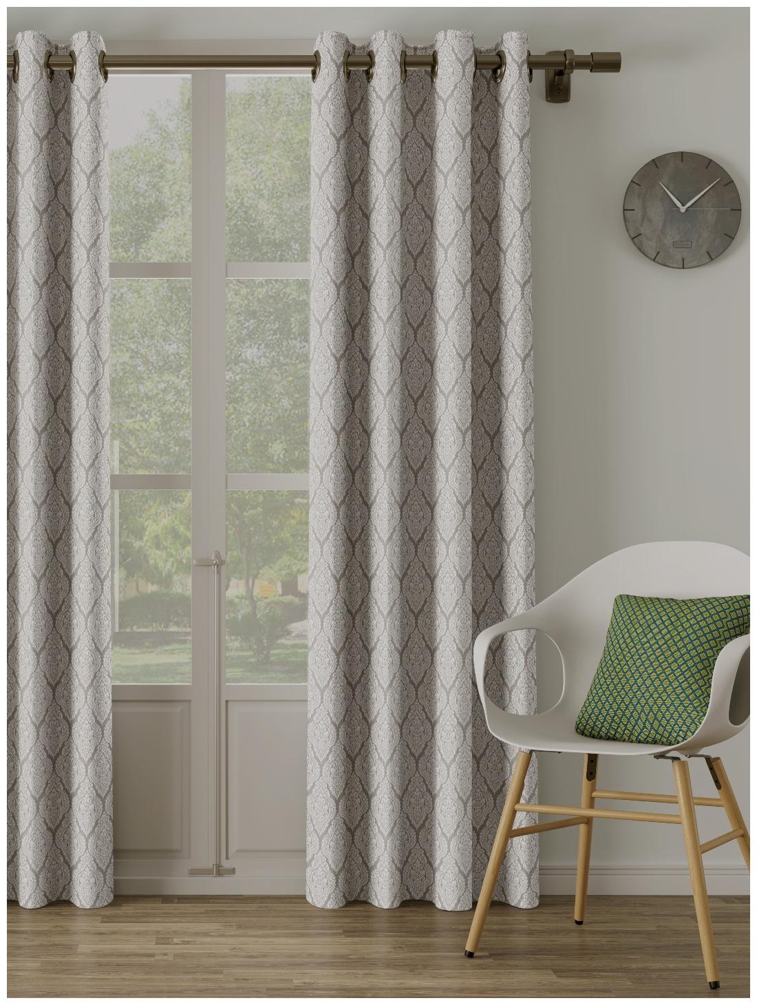

D Decor Live Beautiful Poly Cotton Door Semi Transparent White Regular Curtain ( Eyelet Closure Plain )