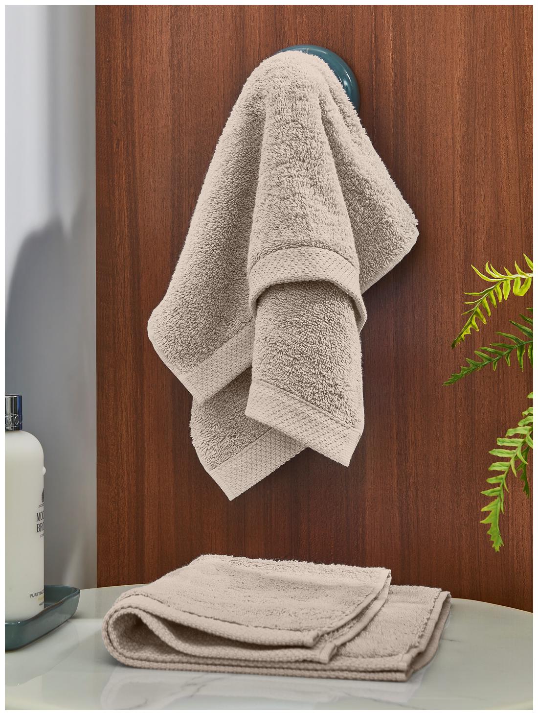 

D Decor Live Beautiful 550 GSM Cotton Hand Towel ( 2 Pieces Beige )