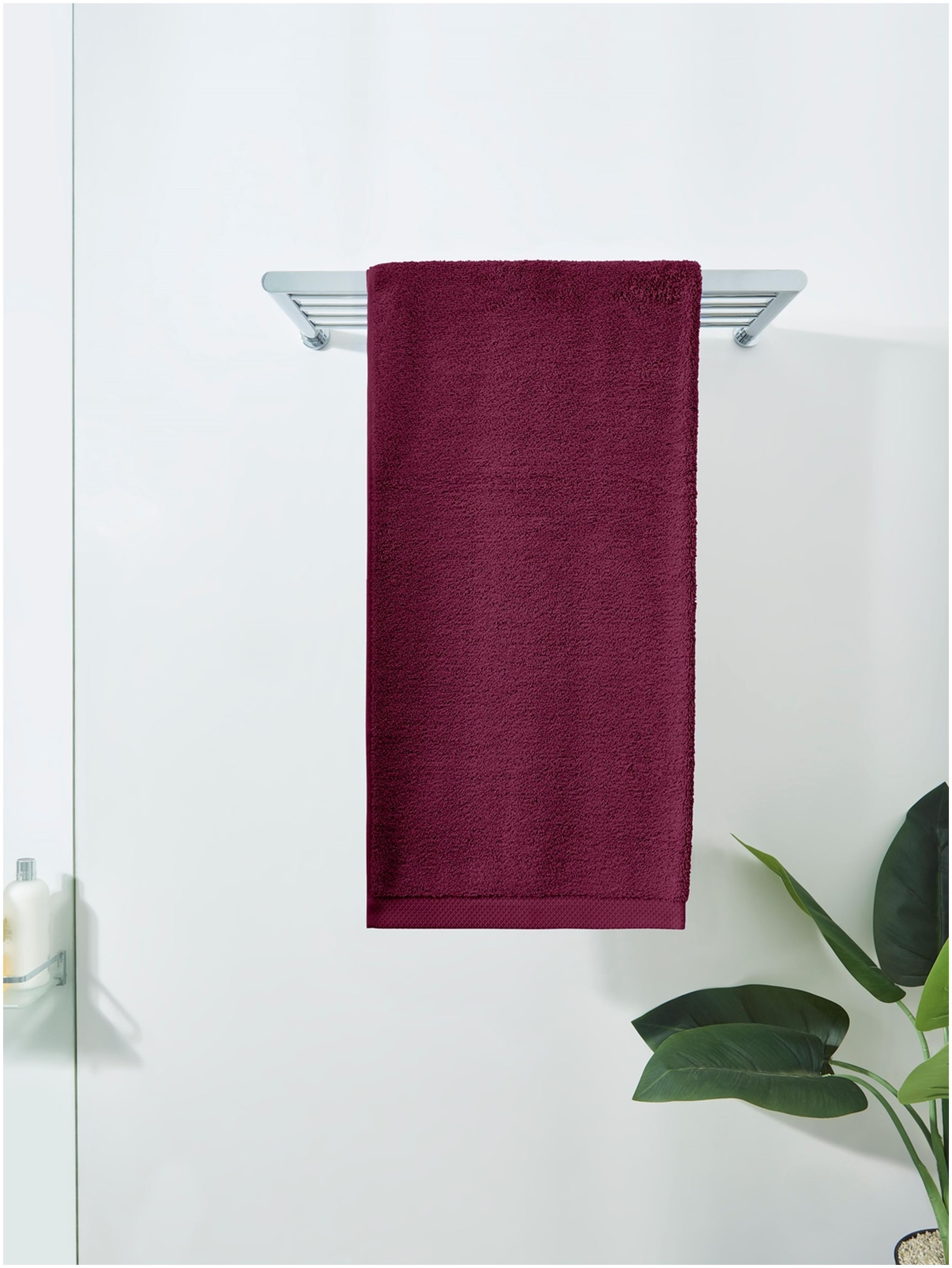 

D Decor Live Beautiful 550 GSM Cotton Bath Towel ( 1 Piece Maroon )