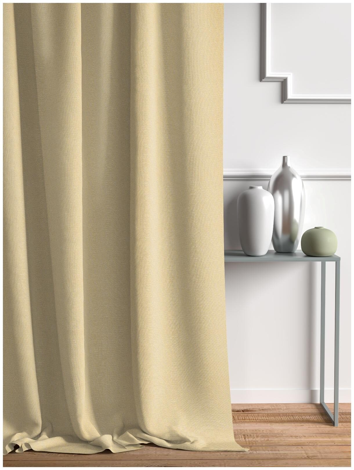 

D Decor Live Beautiful Poly Cotton Door Blackout Beige Regular Curtain ( Eyelet Closure Plain )