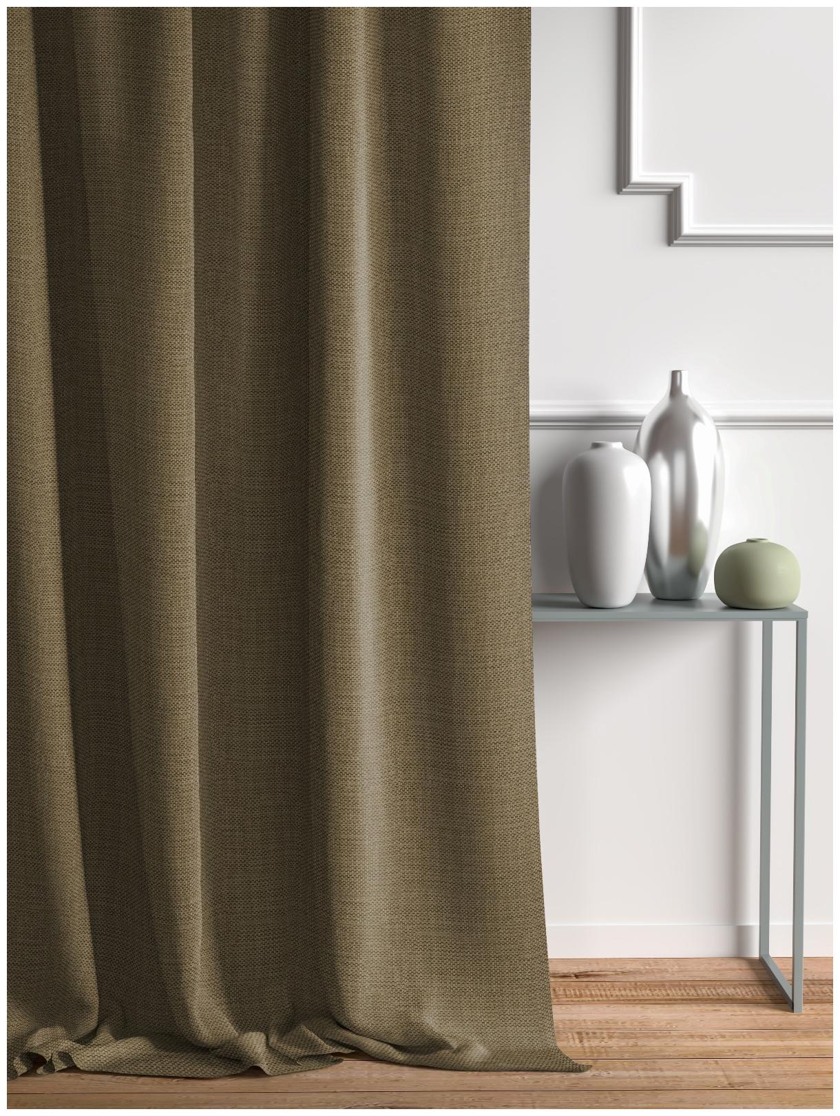 

D Decor Live Beautiful Poly Cotton Long Door Blackout Brown Regular Curtain ( Eyelet Closure Printed )