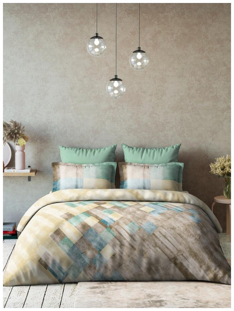 

D Decor Live Beautiful Cotton Abstract King Size Bedsheet 136 TC ( 1 Bedsheet With 2 Pillow Covers Brown )
