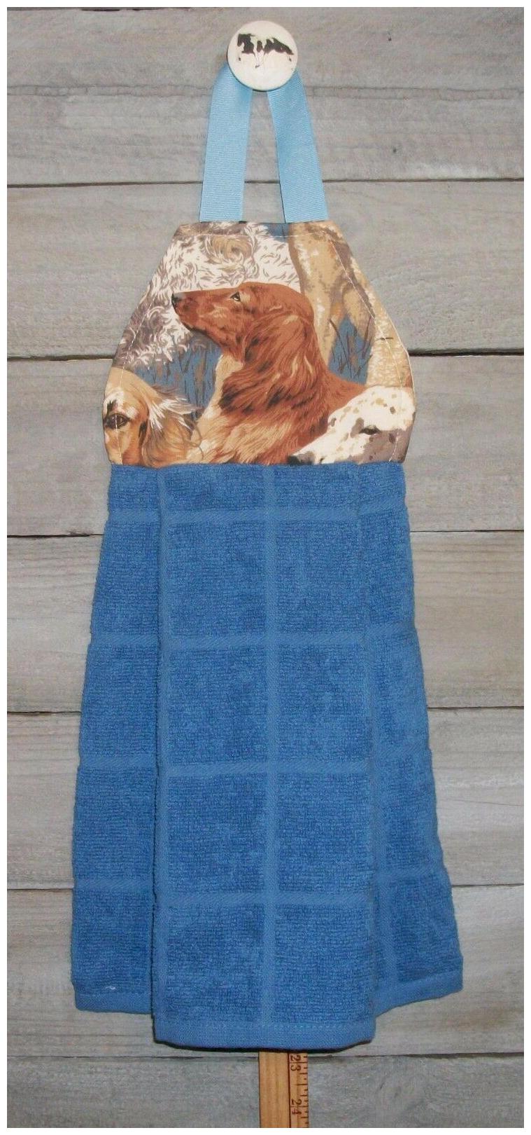 

Dachshund Long Haired Doxie Left Profile Hanging Kitchen Oven Fridge Dishtowel