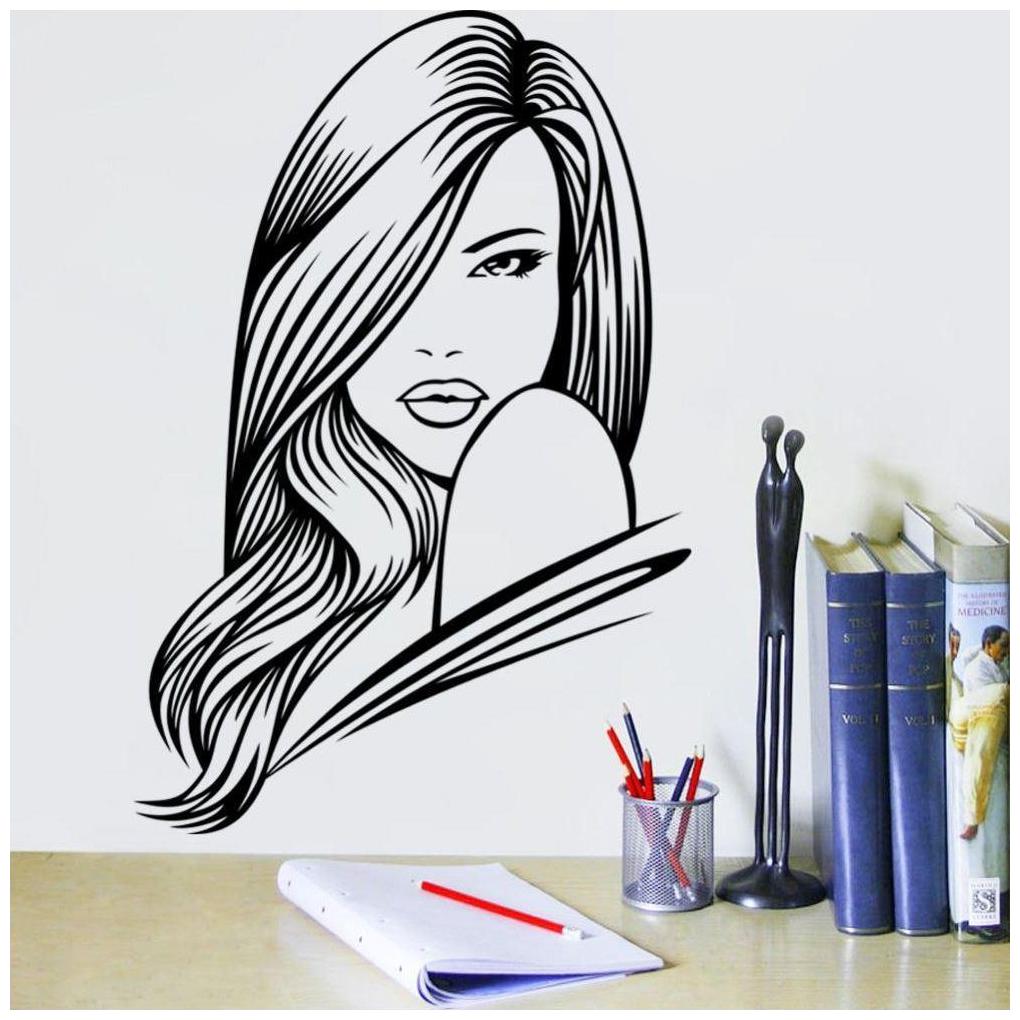 

Daily Creation abm-41Women Salon Logo Wall Sticker Vinyl (Black)