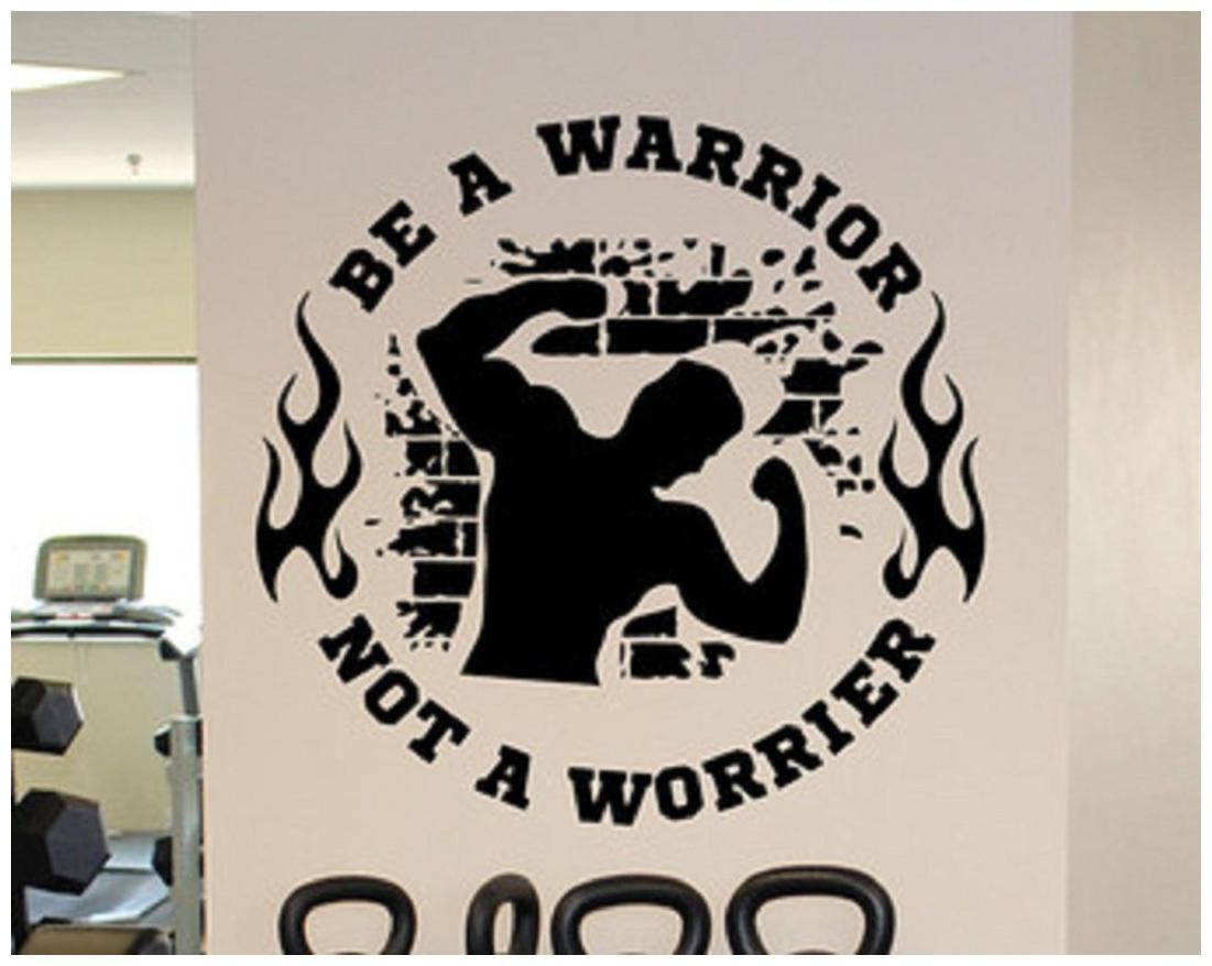 

Daily Creation GYM Fitness Logo Wall Sticker Decal Vinyl abm26(Black)