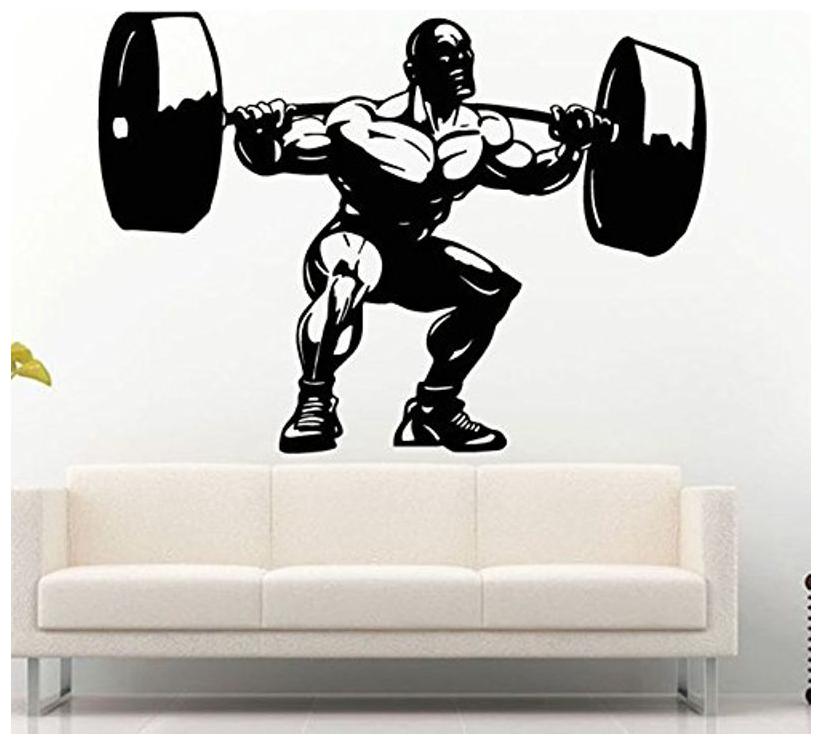

Daily Creation GYM Fitness Logo Wall Sticker Decal Vinyl CV57(Black)