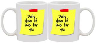 Daily Dose Of Love Ceramic Coffee Mug by AshvahTM-MUG1178