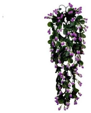 

Dannyboyzs Artificial Hanging Flower Rose Flower Vine for Indoor and Outdoor Decoration with Complimentary Hanging Stand Purple White Rose Artificial Flower (33 inch Pack of 1)