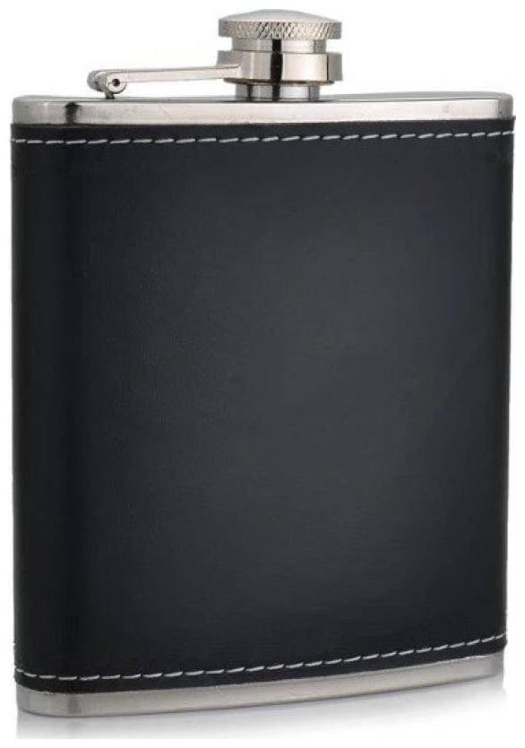 Dannyboyzs Premium Luxury Leather Wrapped Stainless Steel Hip Flask