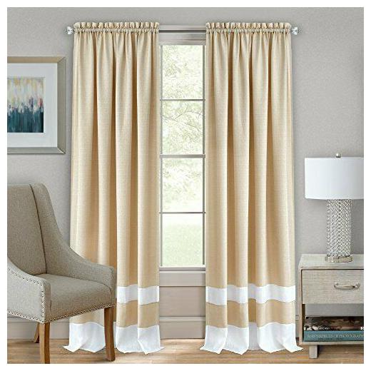 

Darcy Rod Pocket Window Curtain Panel - 52x84 - Tan White