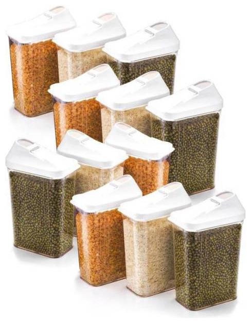 

DARKPYRO 1100 ml White Plastic Container Set - Set of 12