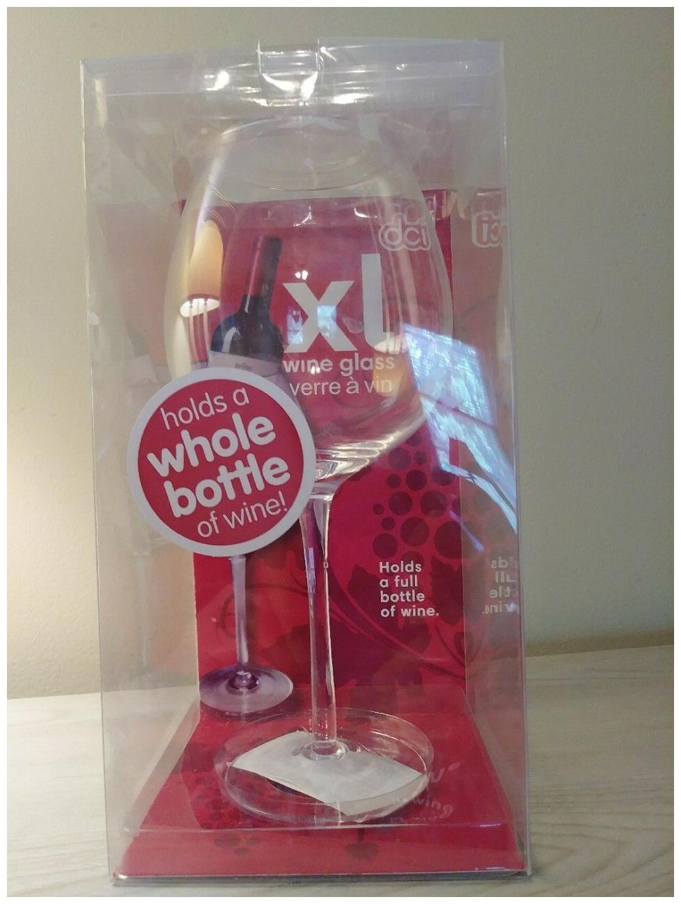 

DCI XL Wine Glass Unique Wine Glass Holds an Entire Bottle of Wine 750ml NIB