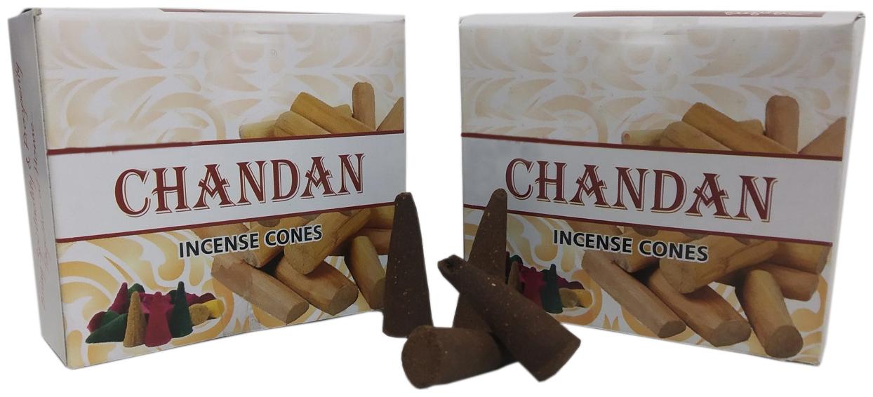 

De-Ultimate (Set Of 2 pc) Sandal Chandan Fragrance Divine Dry Incense Dhoop Cone Batti For Spiritual Purpose Worship Puja And Mediation