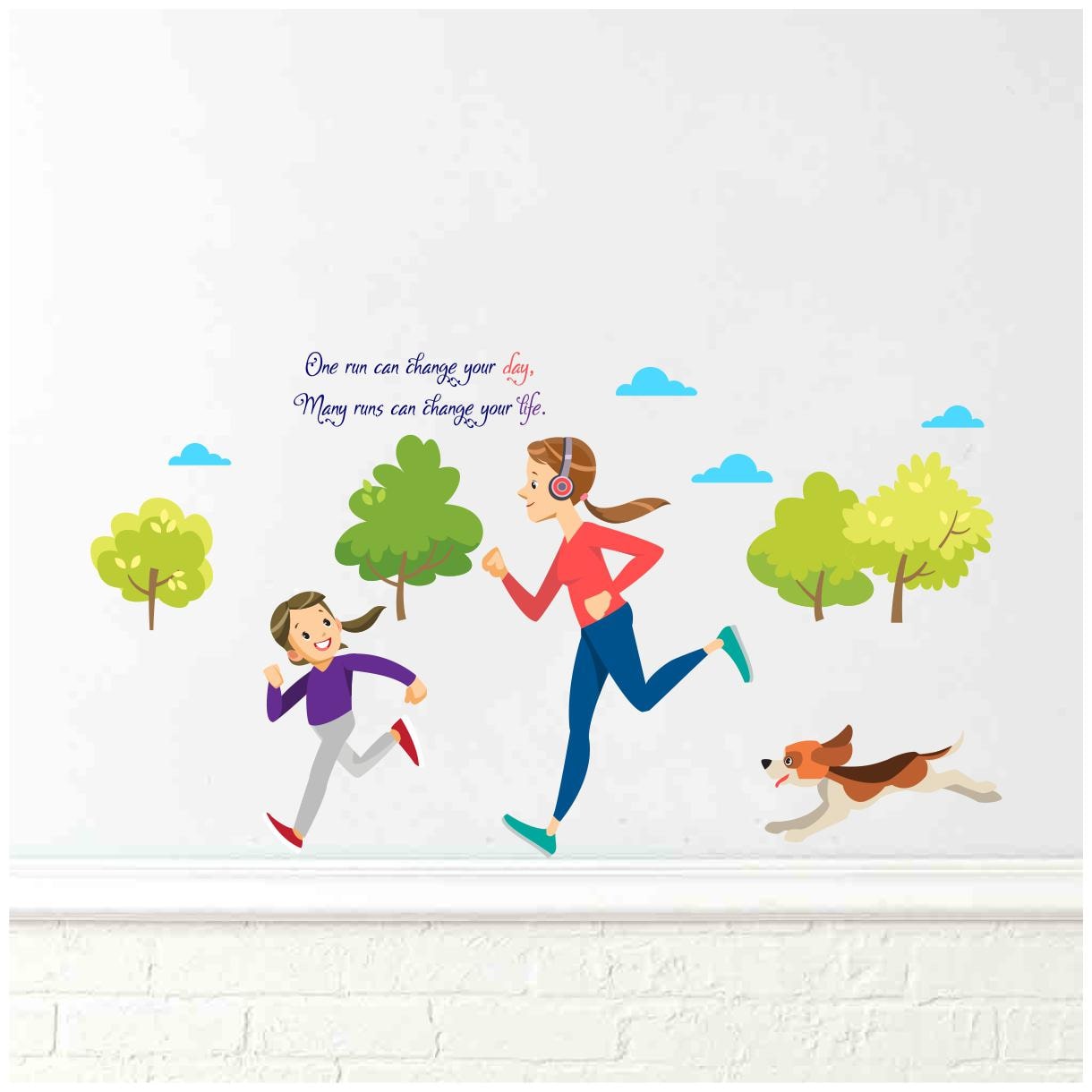 

Decal O Decal Change Your Life Jogging Running Quotes Wall Stickers