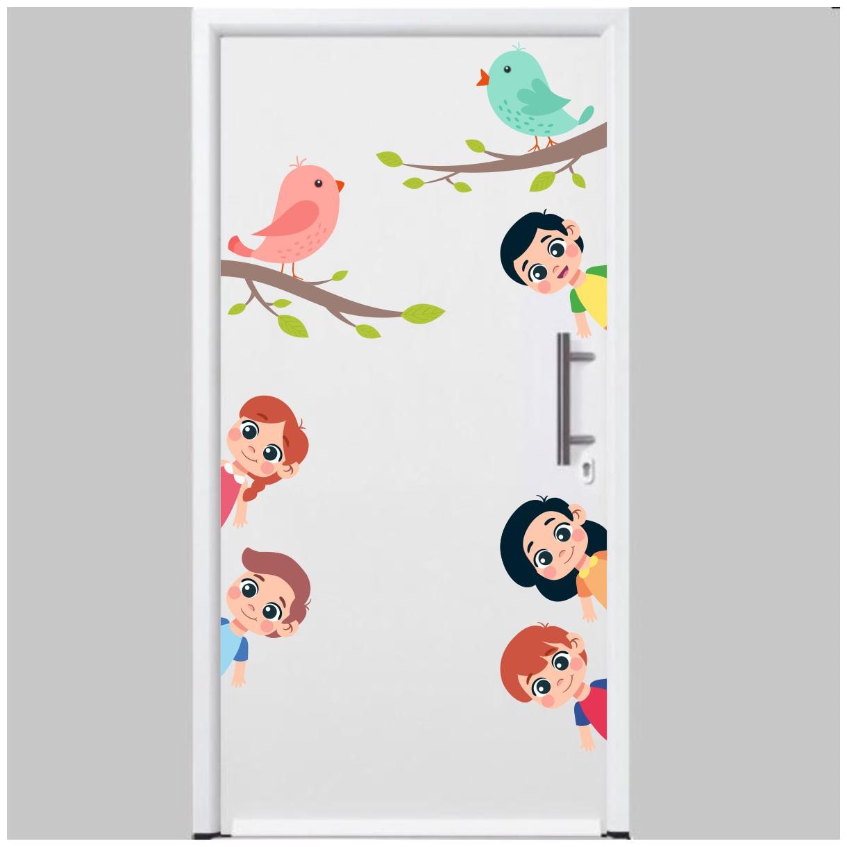 

Decal O Decal Kids With Birds Wall Stickers (Vinyl Multicolour)