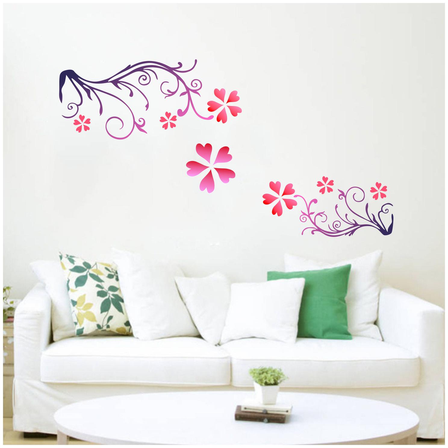

Decal O Decal Beautifull Floral Pink Art Wall Stickers