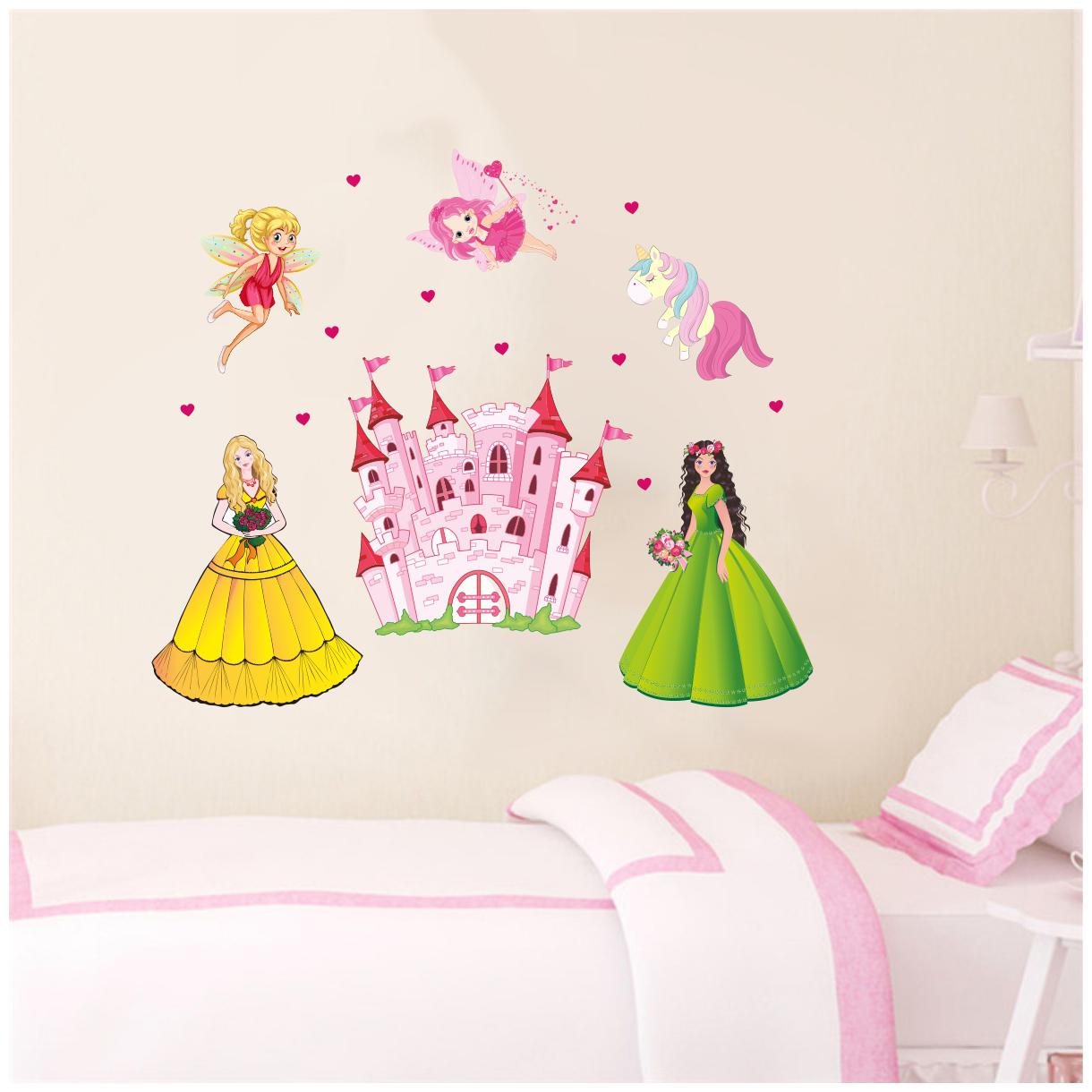 

Decal O Decal Fairies Castle For Nursery Kids Wall Stickers