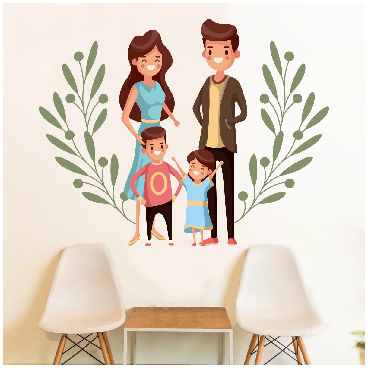 

Decal O Decal Family Portrait Wall Stickers ( Vinyl Multicolour)