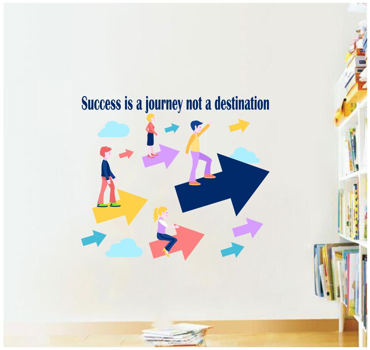

Decal O Decal Success Is A Journey Not A Destination Wall Stickers ( Vinyl Multicolour)