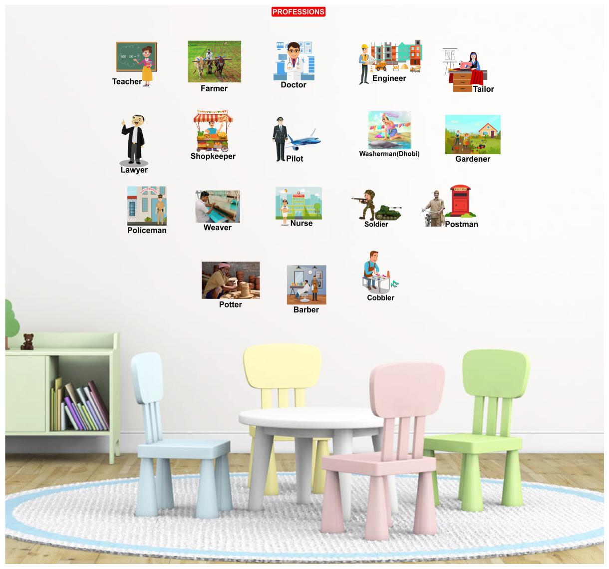 

Decal O Decal Types Of Profession Wall Stickers