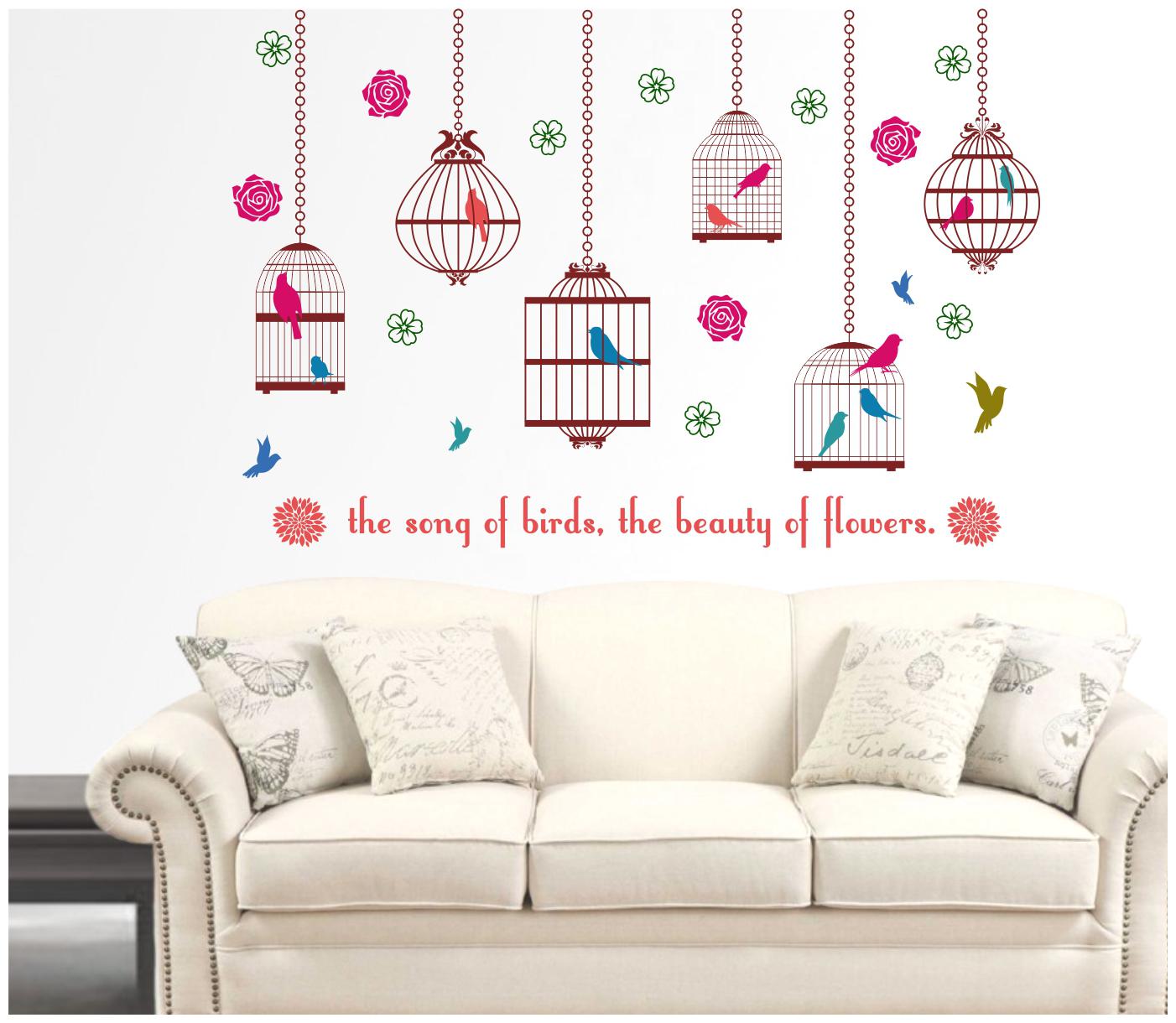 

Decal o Decal The Song Of Birds The Beauty Of Flowers Wall Stickers