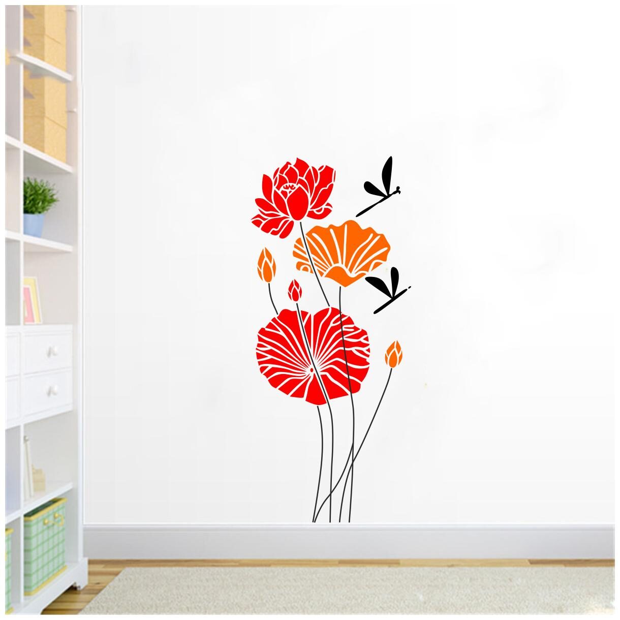 

Decal o Decal Flowers With Butterfly Wall Stickers