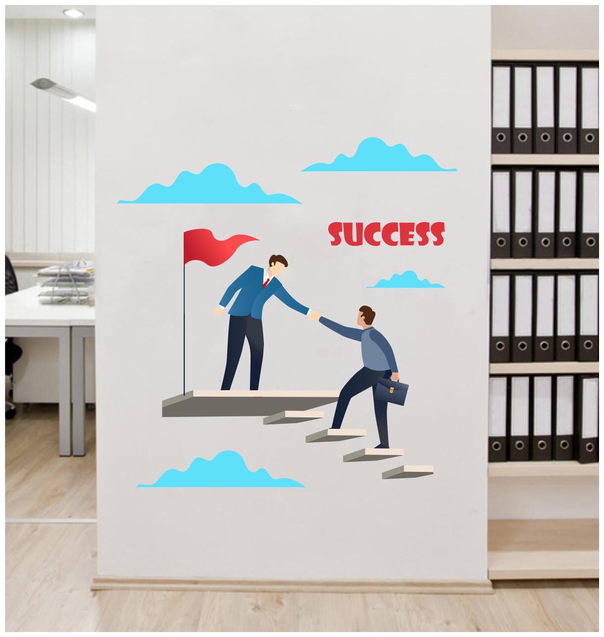 

Decal O Decal Step To Success Wall Stickers ( Vinyl Multicolour)