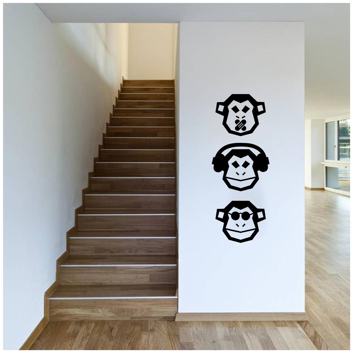 

Decal o Decal Trendy - Three Wise Monkeys Wall Stickers