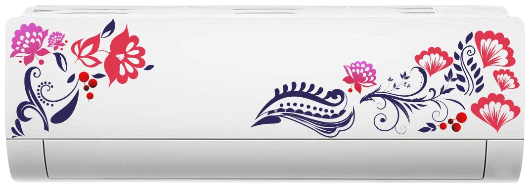 

Decal O Decal Air Conditioner Sticker - Beautiful Floral Art - Decorative Ac - Stickers