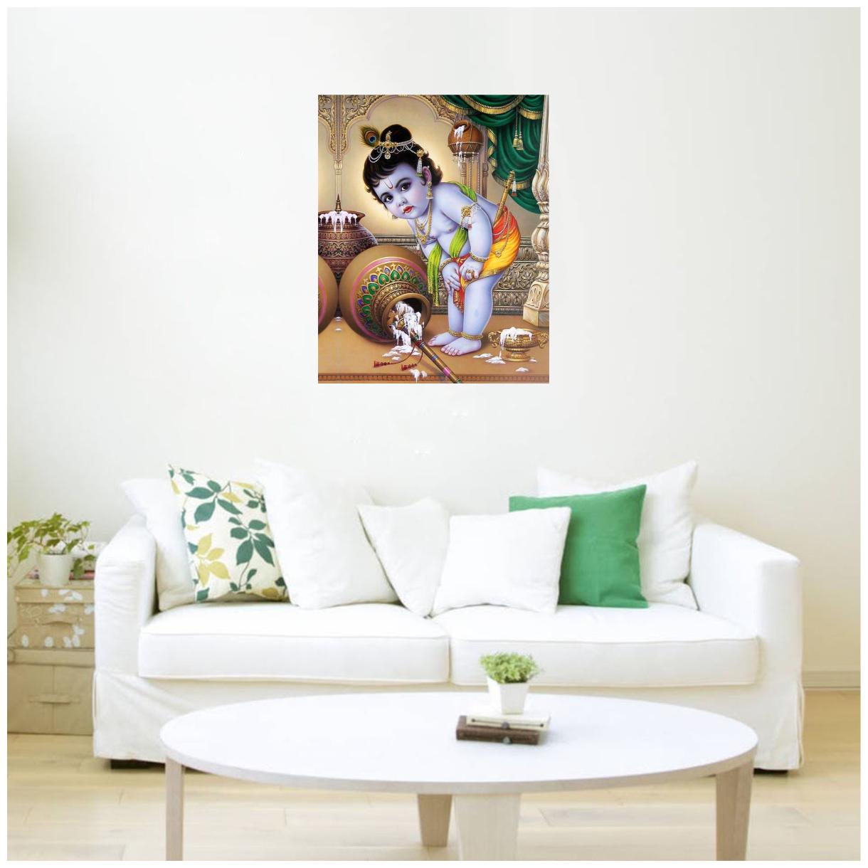 

Decal O Decal Cute Baby Krishna Wall Stickers