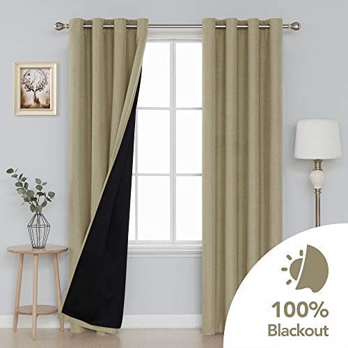 

Deconovo Grommet Curtains Black Out Window Curtain Drapes Sun Blocking Curtains