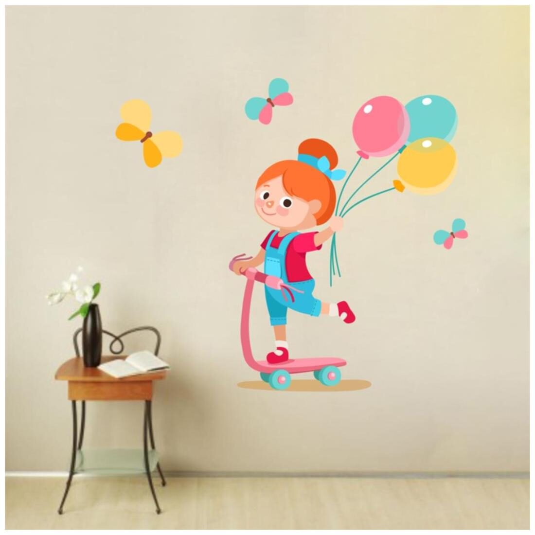 

Decor villa Girl Multicolor Wall sticker (63cm X 55cm)