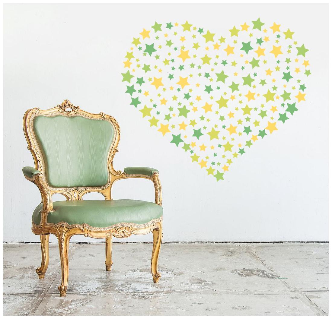 

Decor villa cute heart Multicolor Wall Sticker (127 x 109) Cm