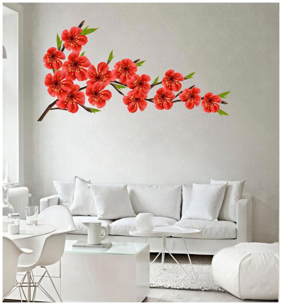 

Decor villa red flowers Multicolor Wall sticker (58cm X 11cm)