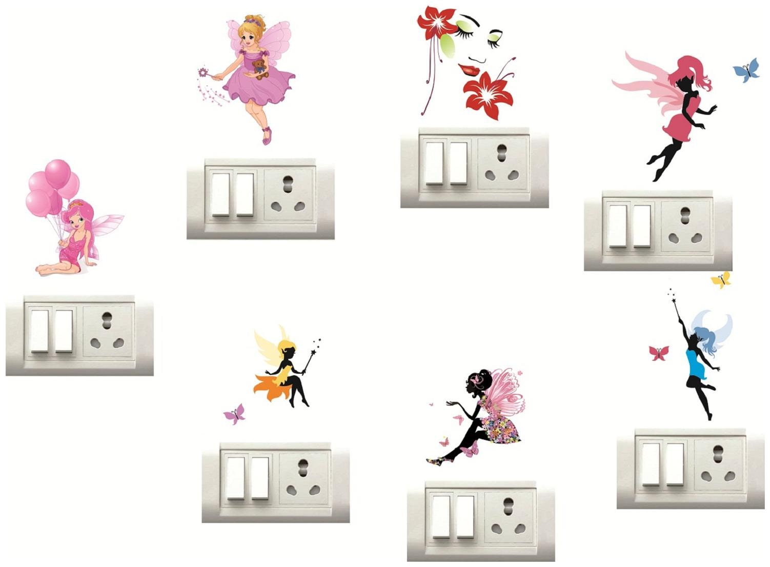 

Decor Villa MAGIC GIRL Wall Sticker Switch Board Sticker ( Set OF 7 )