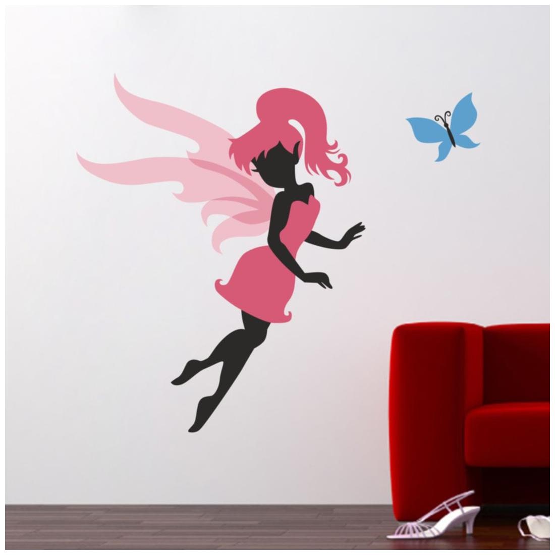 

Decor villa Pink girl Multicolor Wall Sticker (58 x 53) Cm