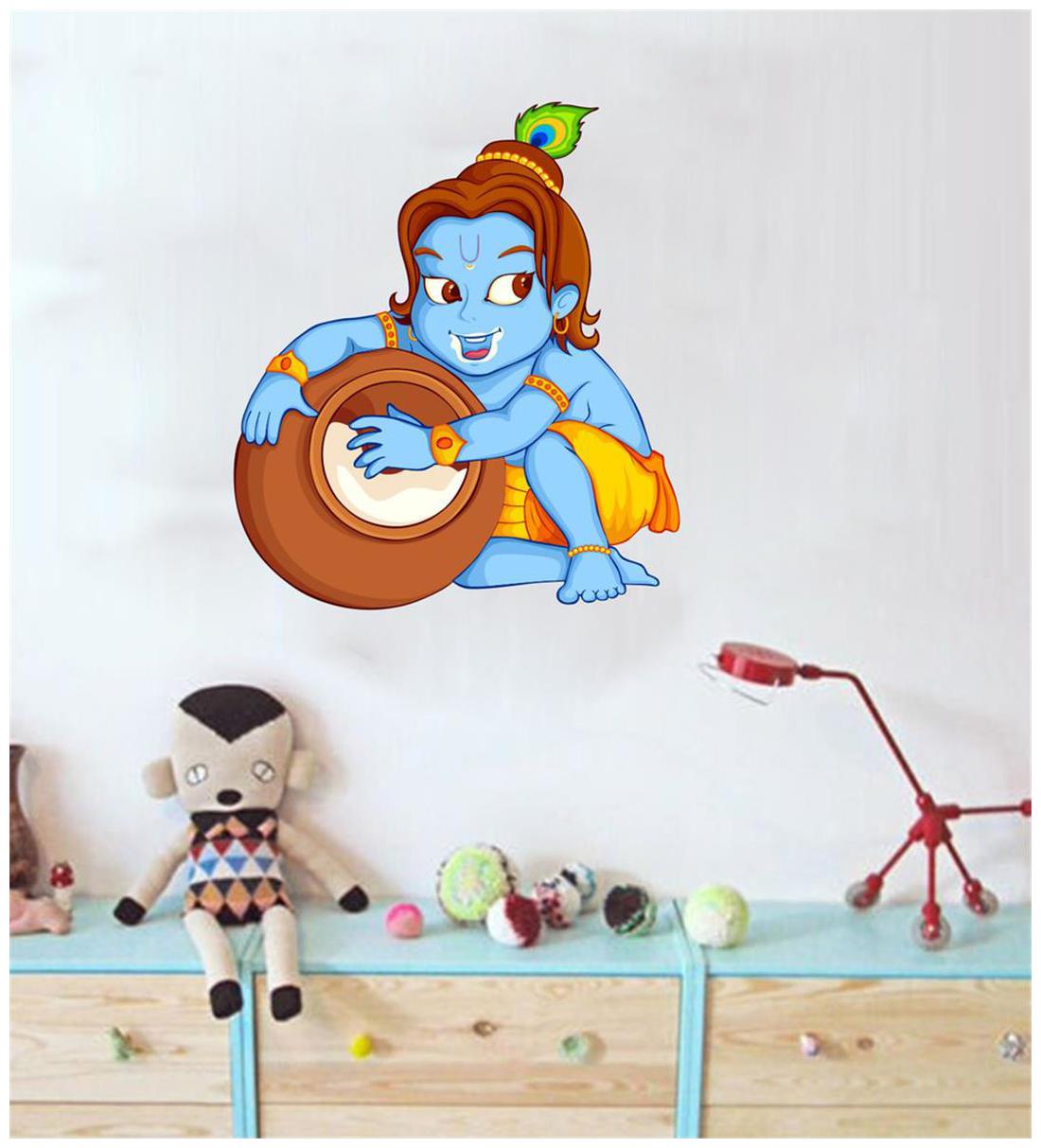 

Decor villa krishna Multicolor Wall sticker (55cm X 63cm)