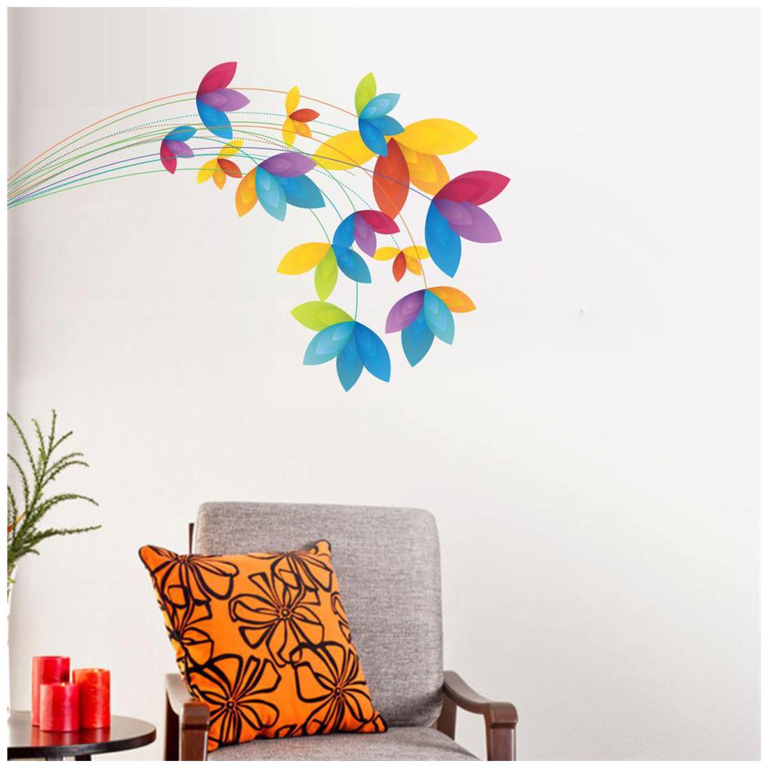 

Decor villa multicolor flowers Multicolor Wall sticker (58cm X 88cm)