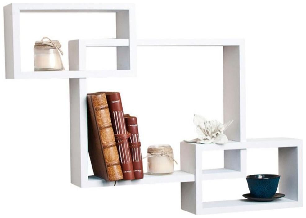 

Decornation Set Of 3 Rectangular White Wall Shelves