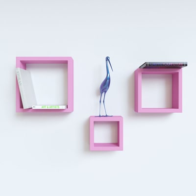 

DecorNation Nesting Square Wall Shelves-(Set Of 3 pcs)
