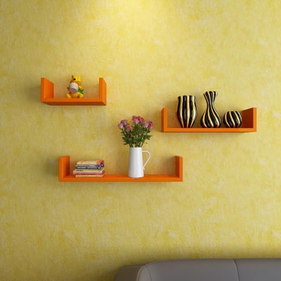 

DecorNation Set Of 3 U Shape Wall Shelves Rack Unit
