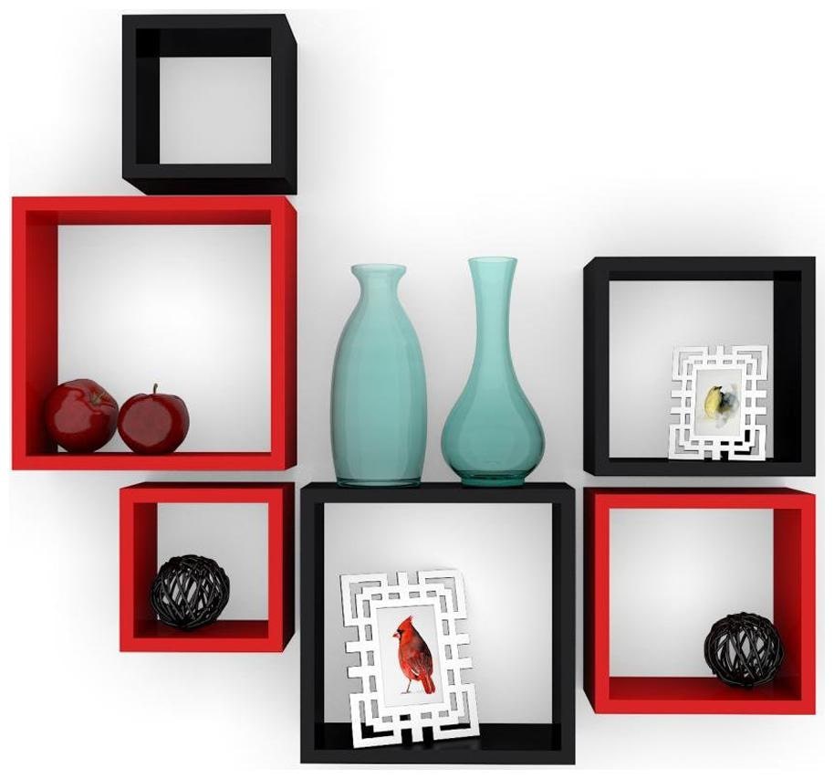 

DecorNation Wall Shelf Set Of 6 Nesting Square Wall Shelves