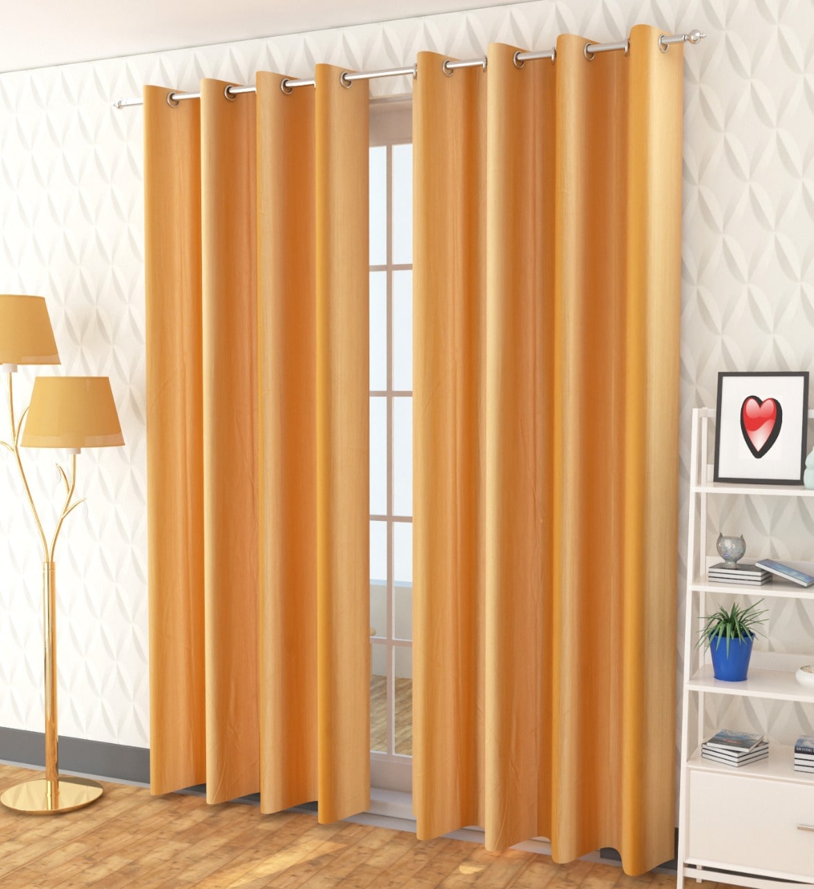 

DECOROLOGY Polyester Window Blackout Beige Regular Curtain ( Eyelet Closure Solid )