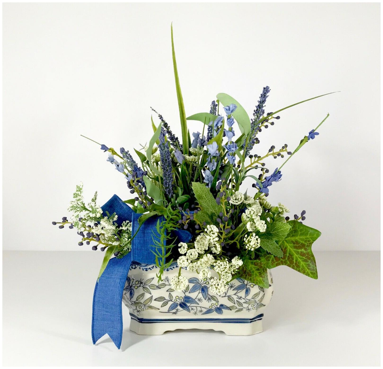 

DECOWARE VINTAGE FINE POTTERY PLANTER FLORAL ARRANGEMENT FLOWER CENTERPIECE NEW