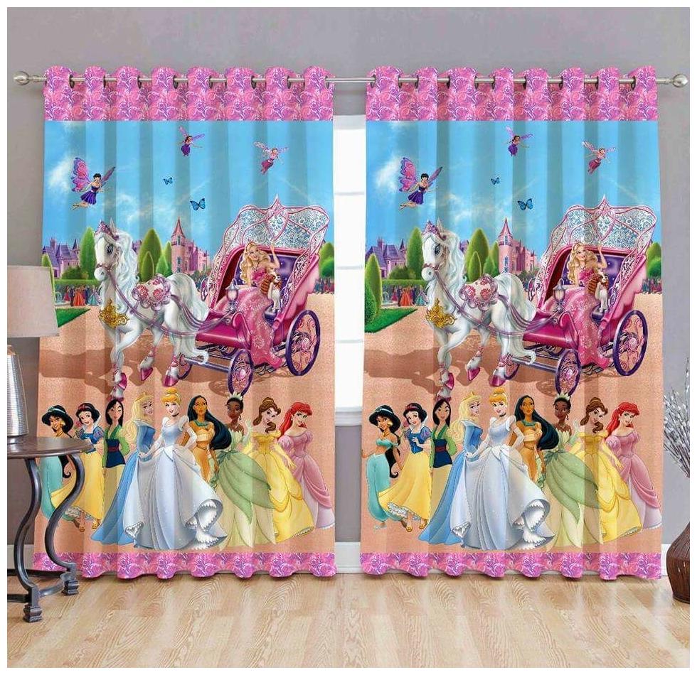

dehati store Polyester Window Room Darkening Multi Regular Curtain ( Eyelet Closure Printed )