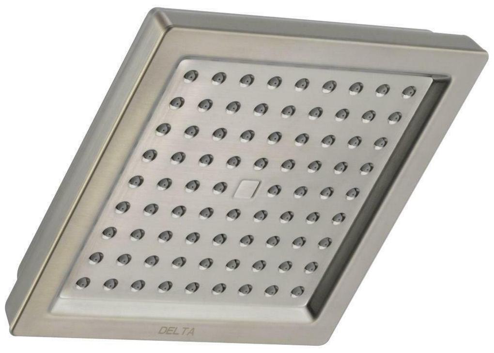 

Delta Dryden 1-Spray 2 5 GPM 6-1 2 in Raincan Showerhead in Silver