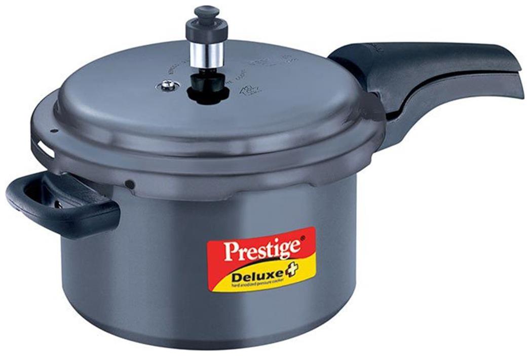 

Prestige Deluxe Plus Hard Anodized Outer Lid Pressure Cooker 5 Litres Black