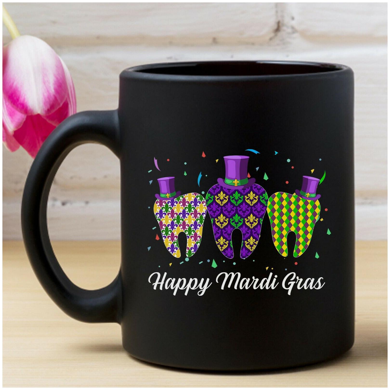 

Dental Squad Happy Mardi Gras Dentist Mug